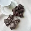 High-end satin large intestine hair band, simple hair band, Korean style, intestinal band, hair tie, women's bun hair rope Application Scenario